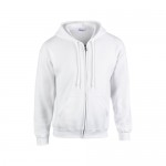 HB Zip Hooded pulóver, fehér