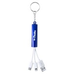 Zaref USB töltős kulcstartó , kék 