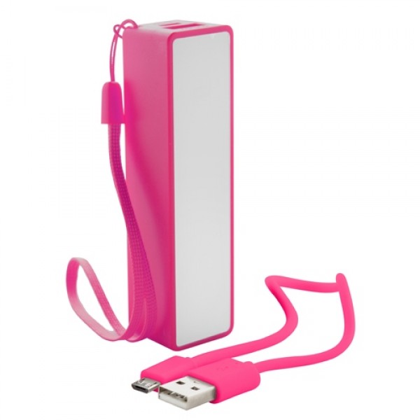Keox USB power bank, pink