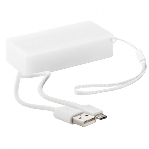 Nibbler USB power bank, fehér